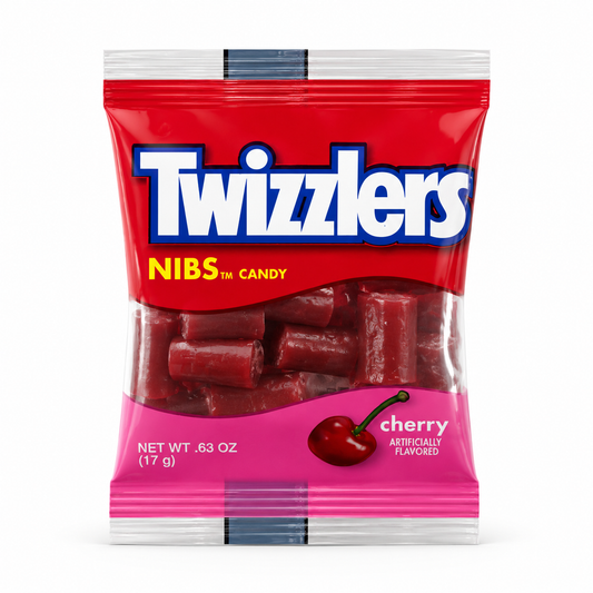 Twizzlers NIBS Cherry Candy | Mini Chewy Licorice Bites